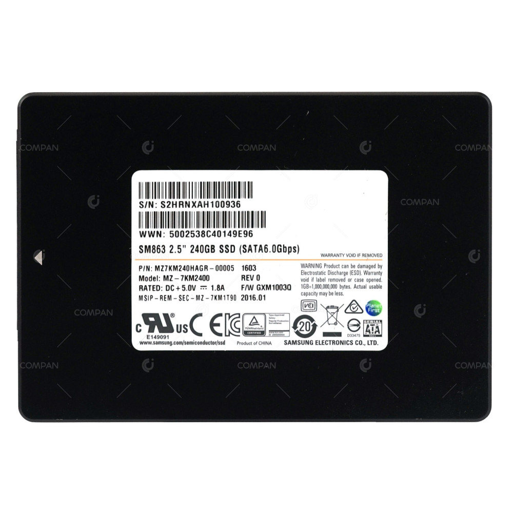 MZ-7KM2400 SAMSUNG SSD 240GB SATA 6G 2.5" SFF